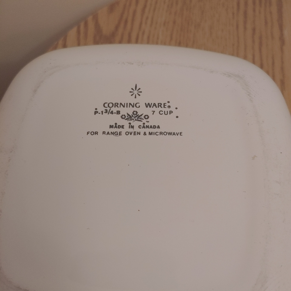 Vintage 7 Cup CORNING WARE CASSEROLE Dish w/Lid, P-1 3/4-B, Blue Cornflo… - Picture 4 of 5